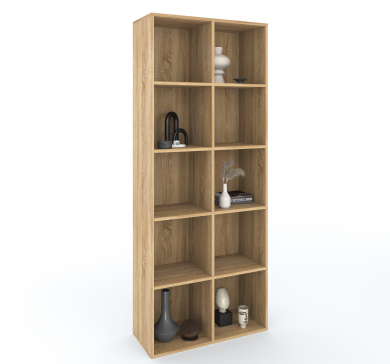 Shelf ST-2 VISKONTA with 10 shelves 1770x720x290 mm (For offices, for home, for books, for toys) Bookcase (Sonoma Oak) - 7