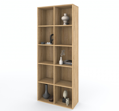 Shelf ST-2 VISKONTA with 10 shelves 1770x720x290 mm (For offices, for home, for books, for toys) Bookcase (Sonoma Oak) - 5
