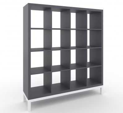 Bookshelf, home shelving with 16 compartments ST-2. Toy shelf 1430x1072x290mm (Graphite) - 7