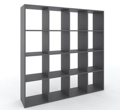 Bookshelf, home shelving with 16 compartments. Toy shelf 1424x1430x290 mm (Graphite) - 5