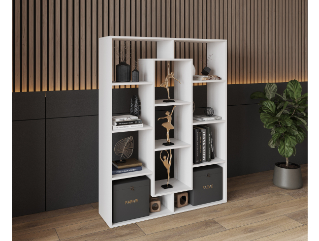 Bookshelf, home shelving with 11 compartments. Toy shelf 1430x1072x290mm (White)