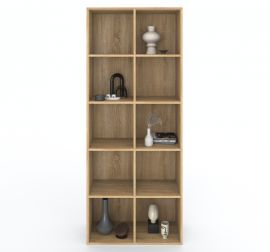 Shelf ST-2 VISKONTA with 10 shelves 1770x720x290 mm (For offices, for home, for books, for toys) Bookcase (Sonoma Oak) - 6