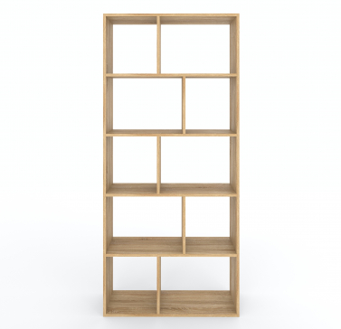 VISKONTA 10-shelf shelving unit, 1930x700x300 mm (for offices, for home, for books, for toys) Bookcase (Sonoma Oak) - 6