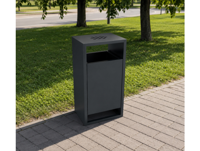 Урна металева вуличная CityBox 750х400х300 мм ВУЛИК , для парка, для сада, для улиц, для тротуаров, для мусора