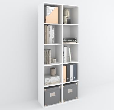 Shelf ST-2 VISKONTA with 10 shelves 1770x720x290 mm (For offices, for home, for books, for toys) Bookcase (White) - 7