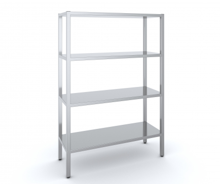 Production rack made of stainless steel 1500x600x1800 mm (Four-level) - 2