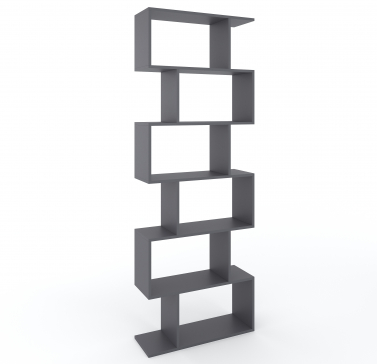 GT-56 6-Cell Home Shelf for Books and Decor, 700х1922х238 mm, Graphite - 7