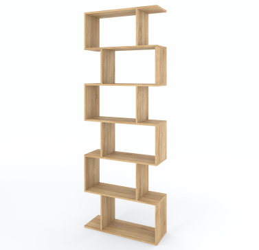 GT-56 6-Cell Home Shelf for Books and Decor, 700х1922х238 mm, Sonoma Oak - 5