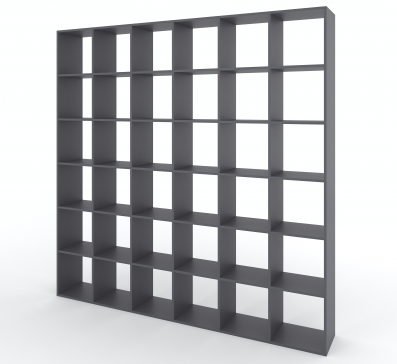 Bookshelf, 36-slot home shelving unit. Toy shelf, 2128 x 2128 x 290 mm (Graphite) - 5