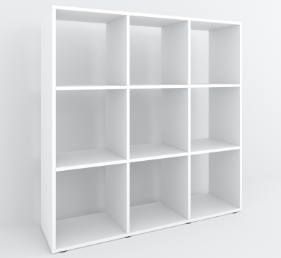 A shelf for books, a rack for a house with 9 cells. Shelf for toys 1072x1072x290mm (White) - 7