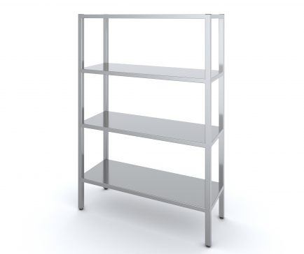 Production rack made of stainless steel 1500x600x1800 mm (Four-level) - 1