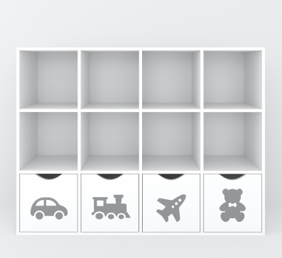 Стеллаж для игрушек и книг и других детских вещей 970х1280х300 мм на 12 полок - 6