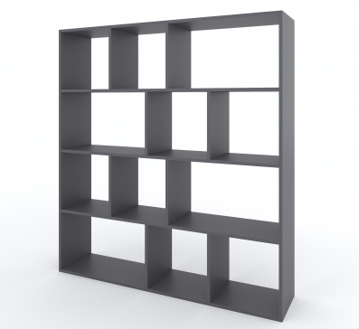 Bookshelf, home shelving with 12 compartments. Toy shelf 1424x1424x290mm (Graphite) - 7