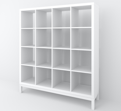 Полка для книг, стеллаж для дома на 16 ячеек СТ-2. Полка для игрушек 1430х1072х290мм (Белый) - 5