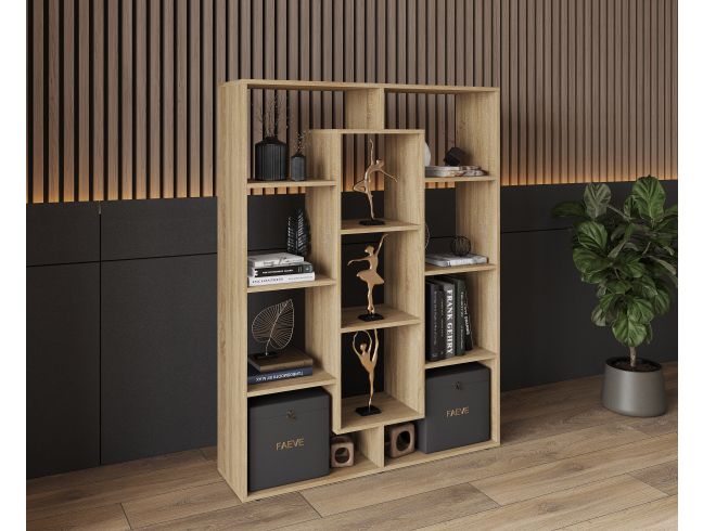 Bookshelf, home shelving with 11 compartments. Toy shelf 1430x1072x290mm (Sonoma Oak)
