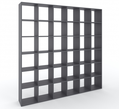 Bookshelf, 36-slot home shelving unit. Toy shelf, 2128 x 2128 x 290 mm (Graphite) - 7