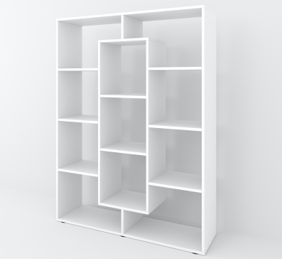 Bookshelf, home shelving with 11 compartments. Toy shelf 1430x1072x290mm (White) - 5