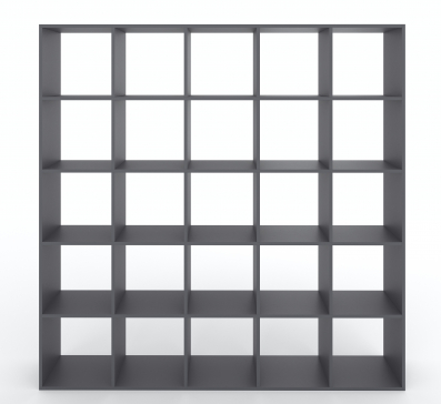 Bookshelf, 25-slot home shelving unit. Toy shelf, 1776 x 1776 x 300 mm (Graphite) - 6