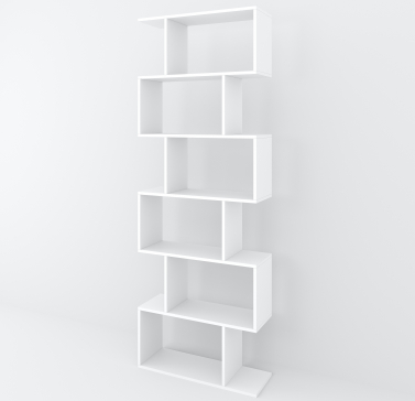 Стеллаж для дома книг и декора на 6 ячеек GT-56 700х1922х238 мм Белый - 4
