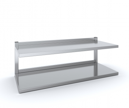 Production shelf made of stainless steel 1500x300x350 mm (two-level) - 2