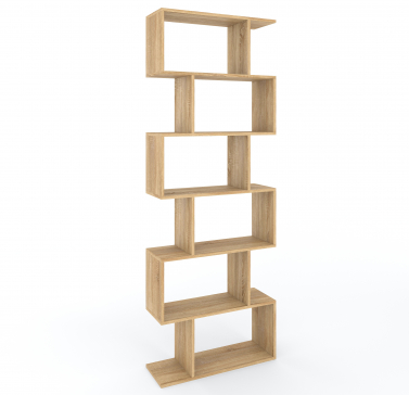 GT-56 6-Cell Home Shelf for Books and Decor, 700х1922х238 mm, Sonoma Oak - 7