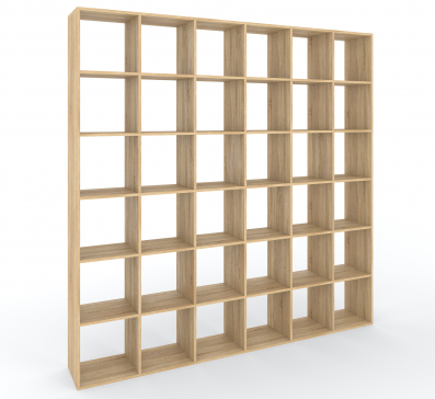 Bookshelf, 36-slot home shelving unit. Toy shelf, 2128 x 2128 x 290 mm (Sonoma Oak) - 7