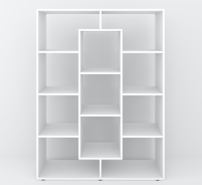 Bookshelf, home shelving with 11 compartments. Toy shelf 1430x1072x290mm (White) - 6