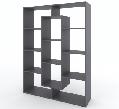 Bookshelf, home shelving with 11 compartments. Toy shelf 1430x1072x290mm (Graphite) - 5