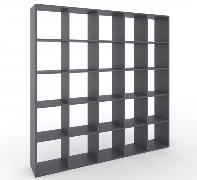 Bookshelf, 25-slot home shelving unit. Toy shelf, 1776 x 1776 x 300 mm (Graphite) - 7