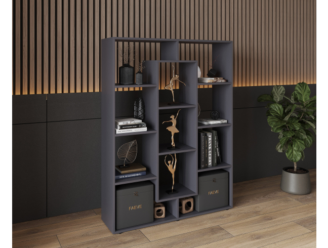 Bookshelf, home shelving with 11 compartments. Toy shelf 1430x1072x290mm (Graphite)